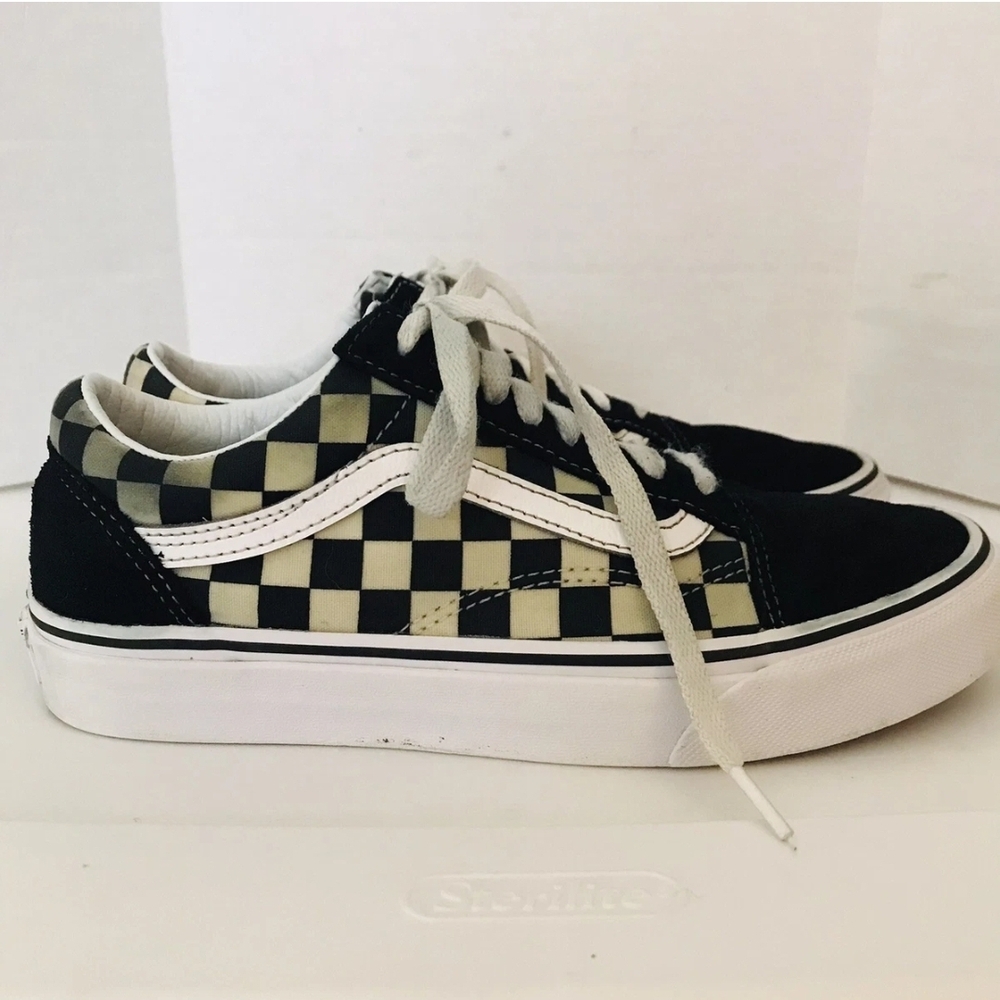 Vans Black and White Checkerboard Sneakers